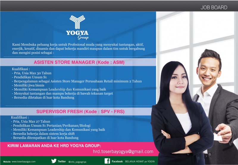 Lowongan Kerja Asisten Supervisor & Supervisor Fresh Yogya 