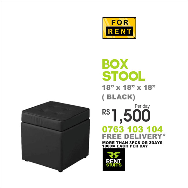 Box Stool for Rent for events by Rentstuffs, Colombo Sri Lanka