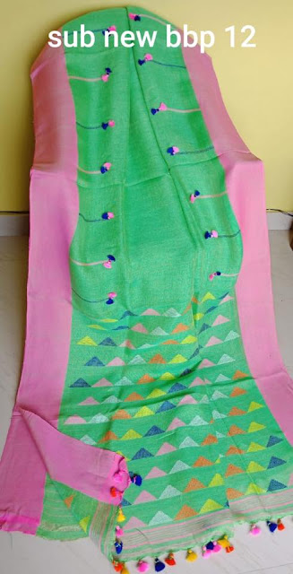 Exclusive Pure Linen by Linen Jamdani Saree 