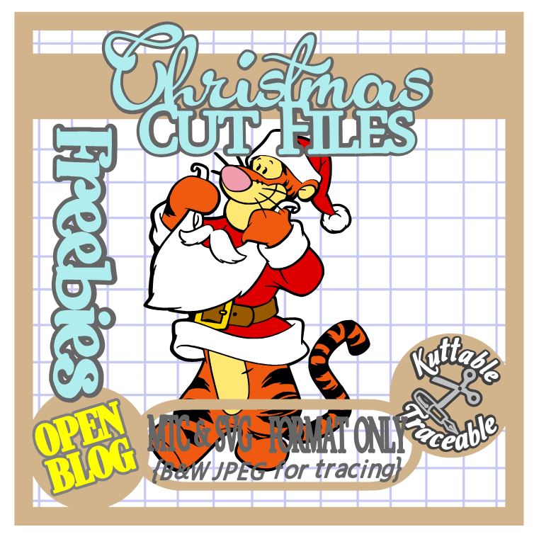 Download The Scrapoholic : 25 Days Christmas Free MTC & SVG Cut Files! Day #25 {Tigger Santa}