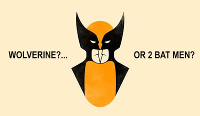 Hidden Bat Men in Wolverine Illusion