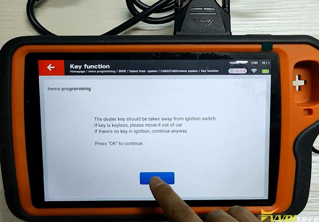 VVDI Key Tool Plus Program BMW CAS3++ ISTAP Key via Test Platform 7