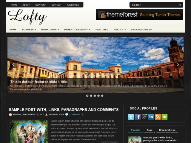 Lofty Blogger Template