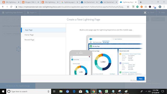 Lightning app builder