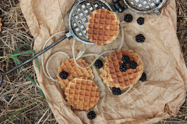 Cuillère et saladier : Gaufrettes ou Gaufres sèches vegan