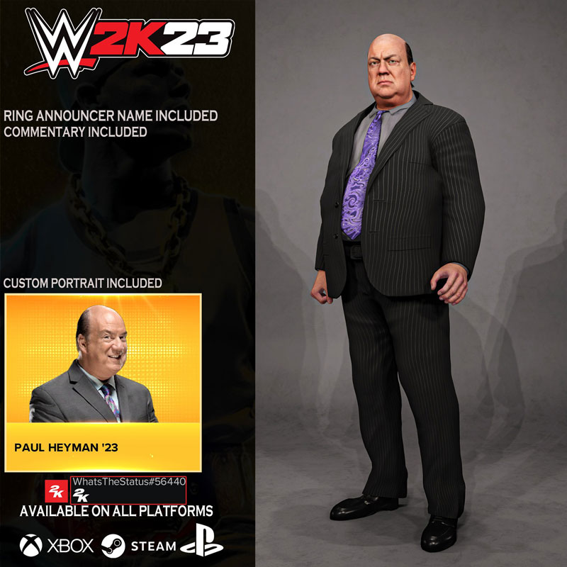 WWE 2K23 Paul Heyman (Playable)