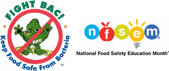 Fight Bac! and National Food Safety Education Month Logos