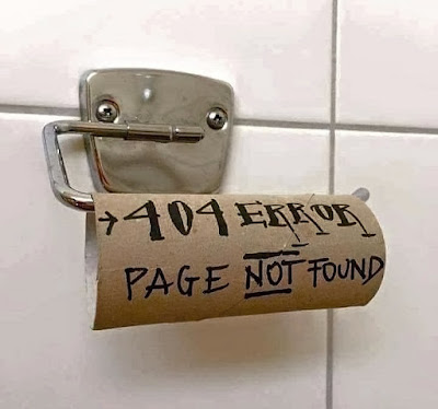 Error 404 - Das Toilettenpapier ist alle lustig
