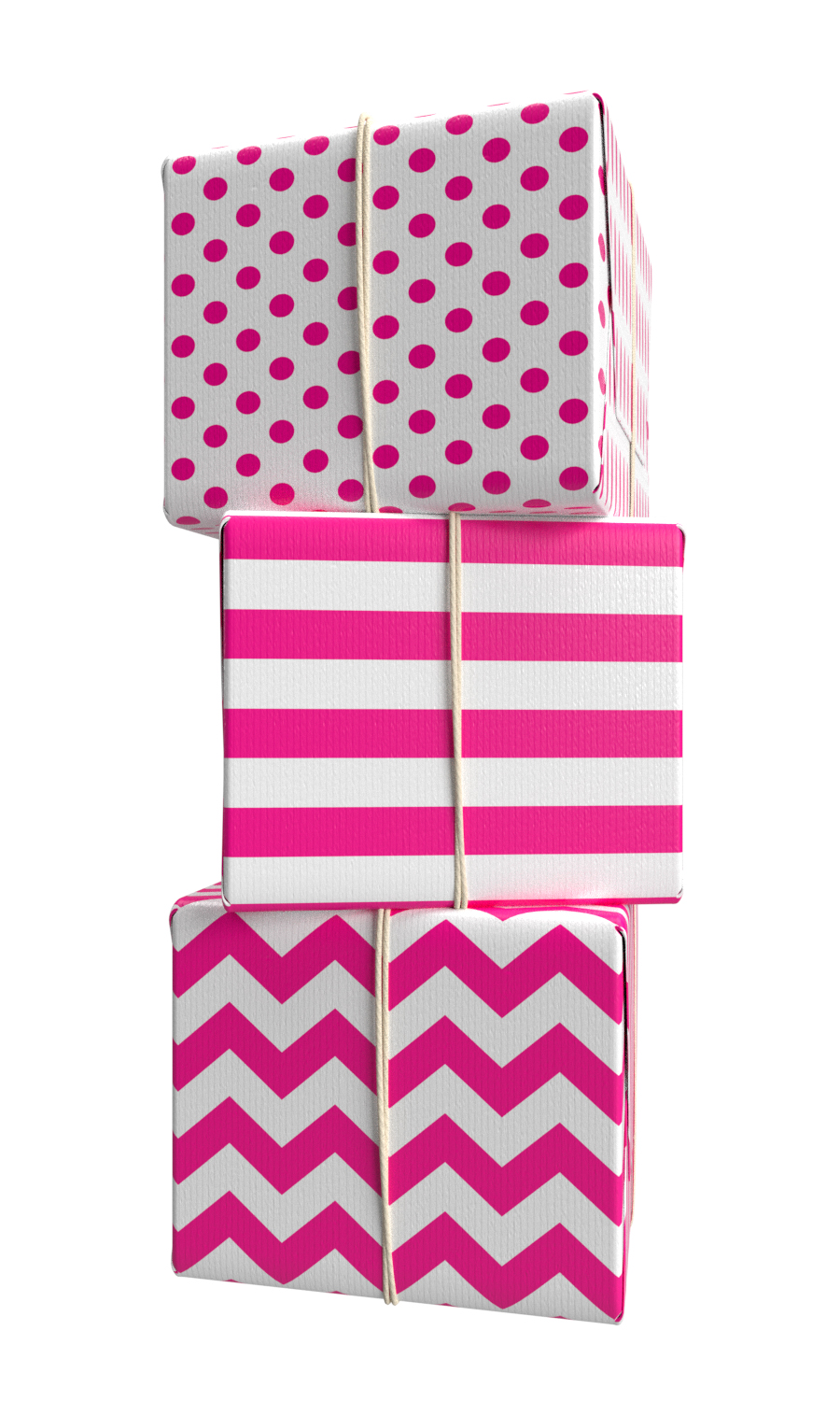 Hot Pink and White Wrapping Paper