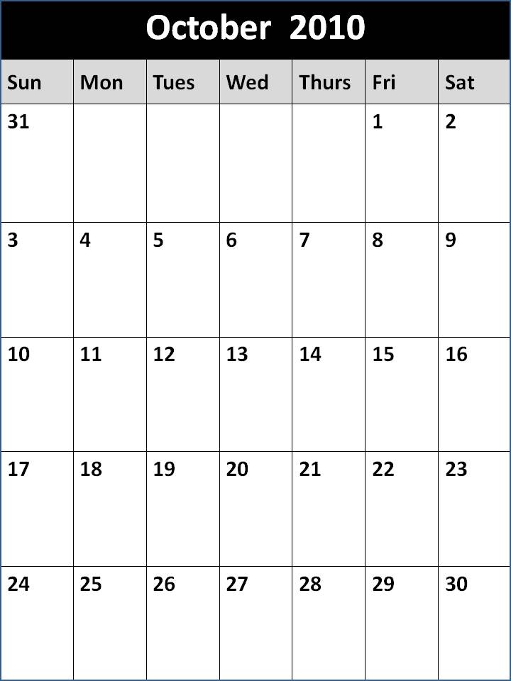 monthly calendar template 2010. weekly calendar template.