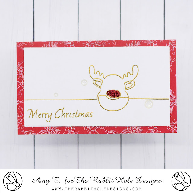 1 Line Reindeer Stamp Set, Retro Christmas Paper Pack, Clear Sparkle Enamel Dots by The Rabbit Hole Designs #therabbitholedesignsllc #therabbitholedesigns #trhd