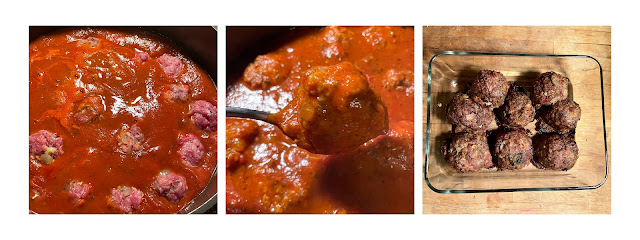 Garlicky Meatballs Two Ways, Baked and Cooked in Sauce
