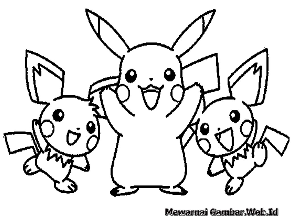 Mewarnai Gambar Pikachu  Mewarnai Gambar