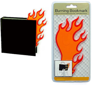 Burning book bookmark