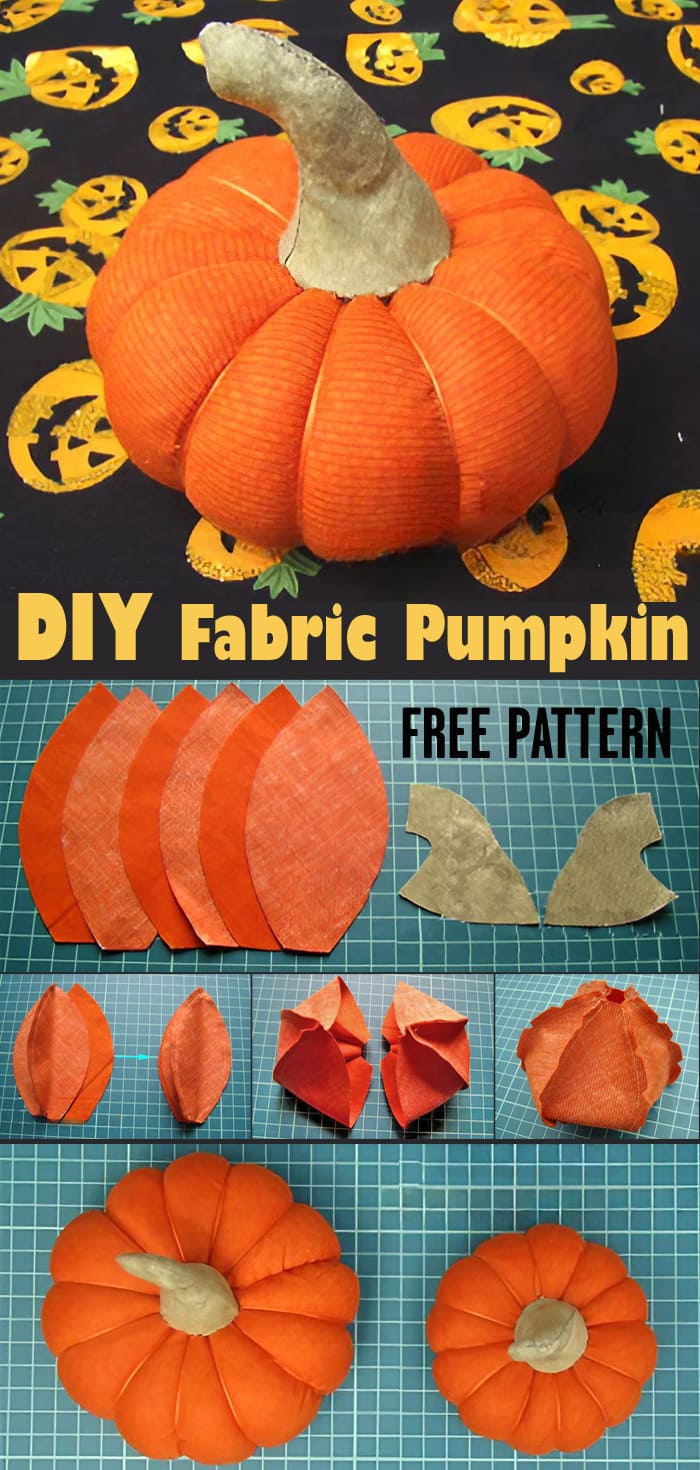 DIY Fabric Pumpkins. Free Pattern & Tutorial