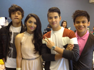 Mario Maurer with Daniel Padilla, Kathryn Bernardo and Khalil Ramos