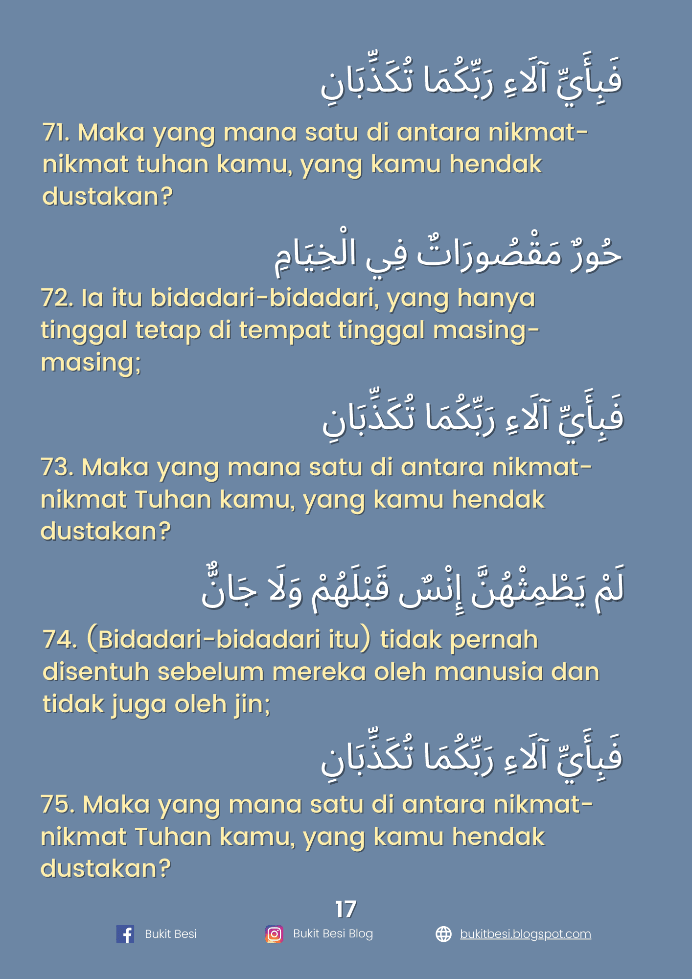 Tafsir Surah Ar-Rahman rumi Melayu