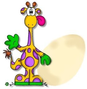 purple giraffe cartoon