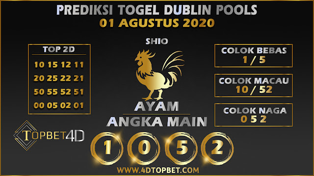 PREDIKSI TOGEL DUBLIN LOTTERY POOLS 01 AGUSTUS 2020