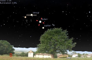 Formasi Segitiga Bulan, Venus dan Jupiter 18 Juni 2012