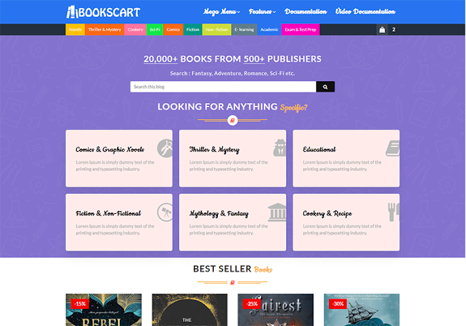 Books Cart Blogger Template: Free Download 2020