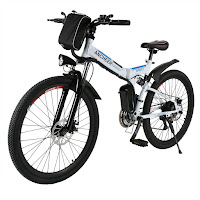 Ancheer Folding Electric Mountain Bike with Full Suspension, review plus buy at low price