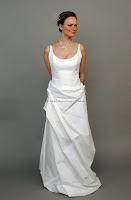 Model with Silk wedding gowns