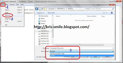 File - Save as - All files - Save dengan nama Computer bicara.Vbs