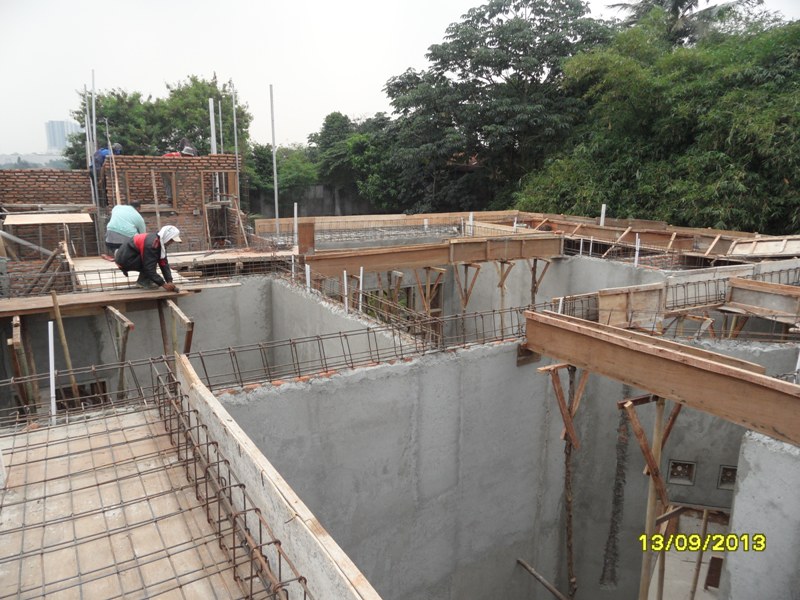 Bangun Rumah Cakep PERSIAPAN PENGECORAN DAK TALANG PESONA 