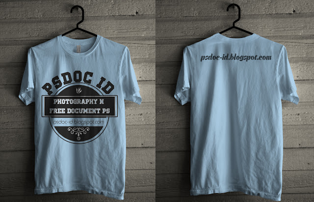 Download Mockup T Shirt Kaos Oblong Psd Depan Dan Belakang Psdoc Id
