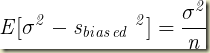 Variation in Excel - Bessel's Correction Derivation