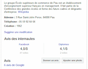 avis facebook avant avis google dans le knowledge graph