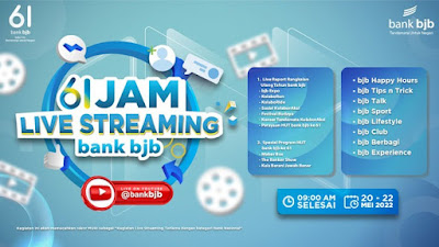 Siap Pecahkan Rekor MURI, bank bjb  Live Streaming 61 Jam Non Stop