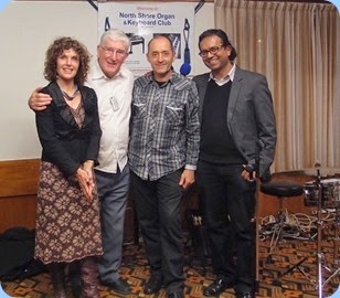 A snap-shot for the archives, as a remembrance of this stunning Concert. L to R: Maria O'Flaherty; Club President, Gordon Sutherland; Jason Orme; and the one and only Ben Fernandez. Photo courtesy of Dennis Lyons.