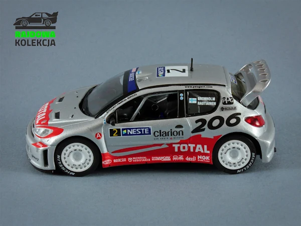 IXO Altaya Peugeot 206 WRC Neste Oil Rally 2002