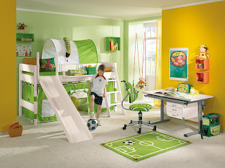interior room kids with a football game