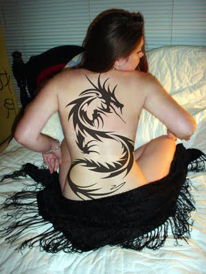 Tribal Dragon Tattoo