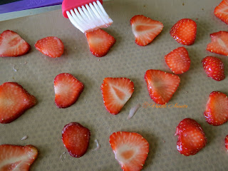 Chips de fraises préparation
