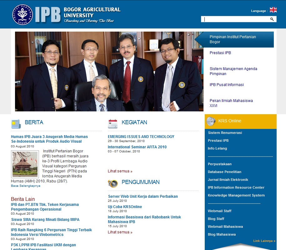 Website IPB Berpenampilan Baru - Mr Gaptek's Daily