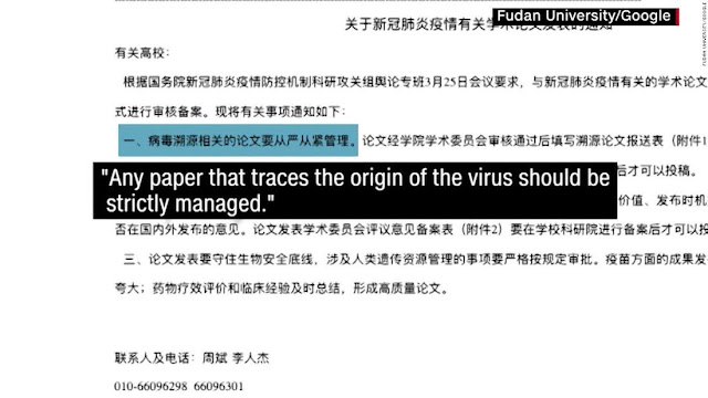 China imposes restriction on research on origin of Coronavirus