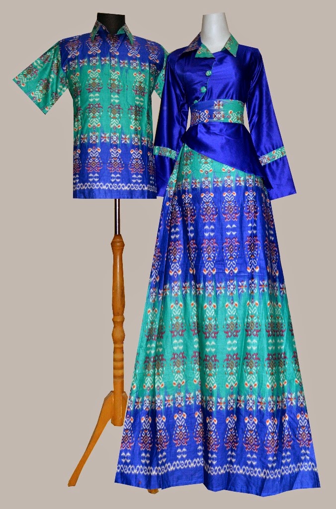 15 Model Busana Muslim Batik  Couple Kombinasi  Satin  2019 