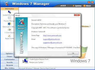 Yamicsoft Windows 7 Manager v4.0.9 Full Keygen Patch