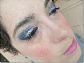 Maquillaje de fiestas low cost en plata y azul