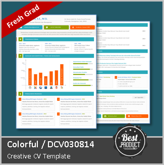 Desain CV Kreatif: Colorful  Contoh CV yang Menarik