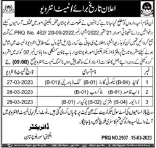 Latest Minority Affairs Department Management Posts Quetta 2023