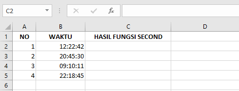 Fungsi SECOND: Kegunaan, Contoh, dan Tutorial di Microsoft Excel