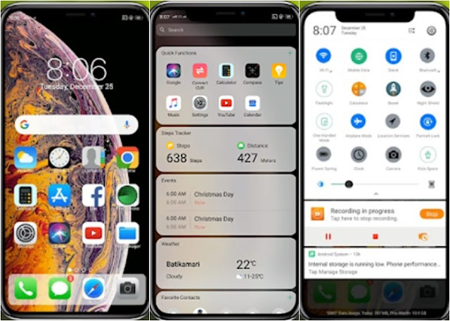 Tema iPhone untuk Oppo (ColorOS & iOS) Tembus Akar - 10s Max