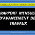 MODELE DE RAPPORT MENSUEL D’AVANCEMENT DES TRAVAUX