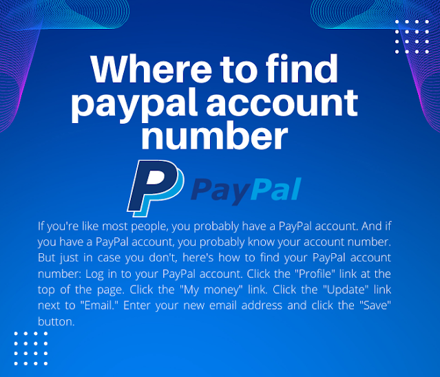 Where to find paypal account number