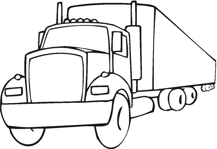 Desenho de Caminhão carregado para Colorir Colorir 